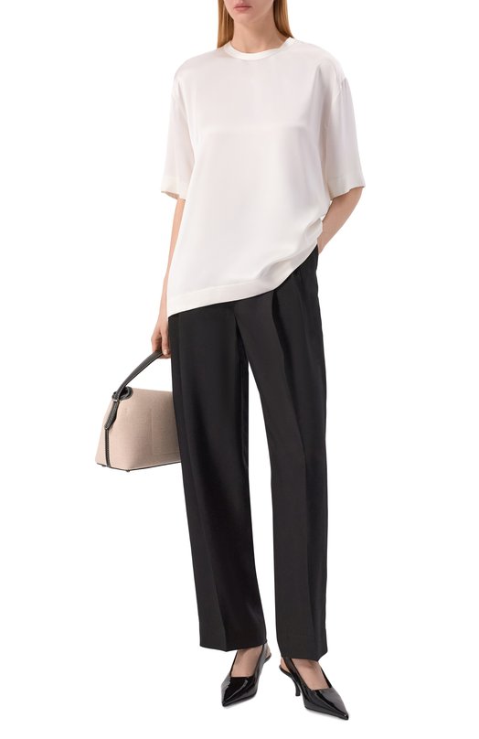 Брюки из вискозы TOTEME 252-WRB0289-FB0459 Чёрный  252-WRB0289-FB0459 Фото 2