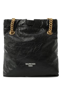 Женская сумка crush small BALENCIAGA черного цвета, арт. 742942/210IT | Фото 1 (Размер: small; Драгоценные камни: Проставлено; Материал: Натуральная кожа; Материал сплава: Проставлено)