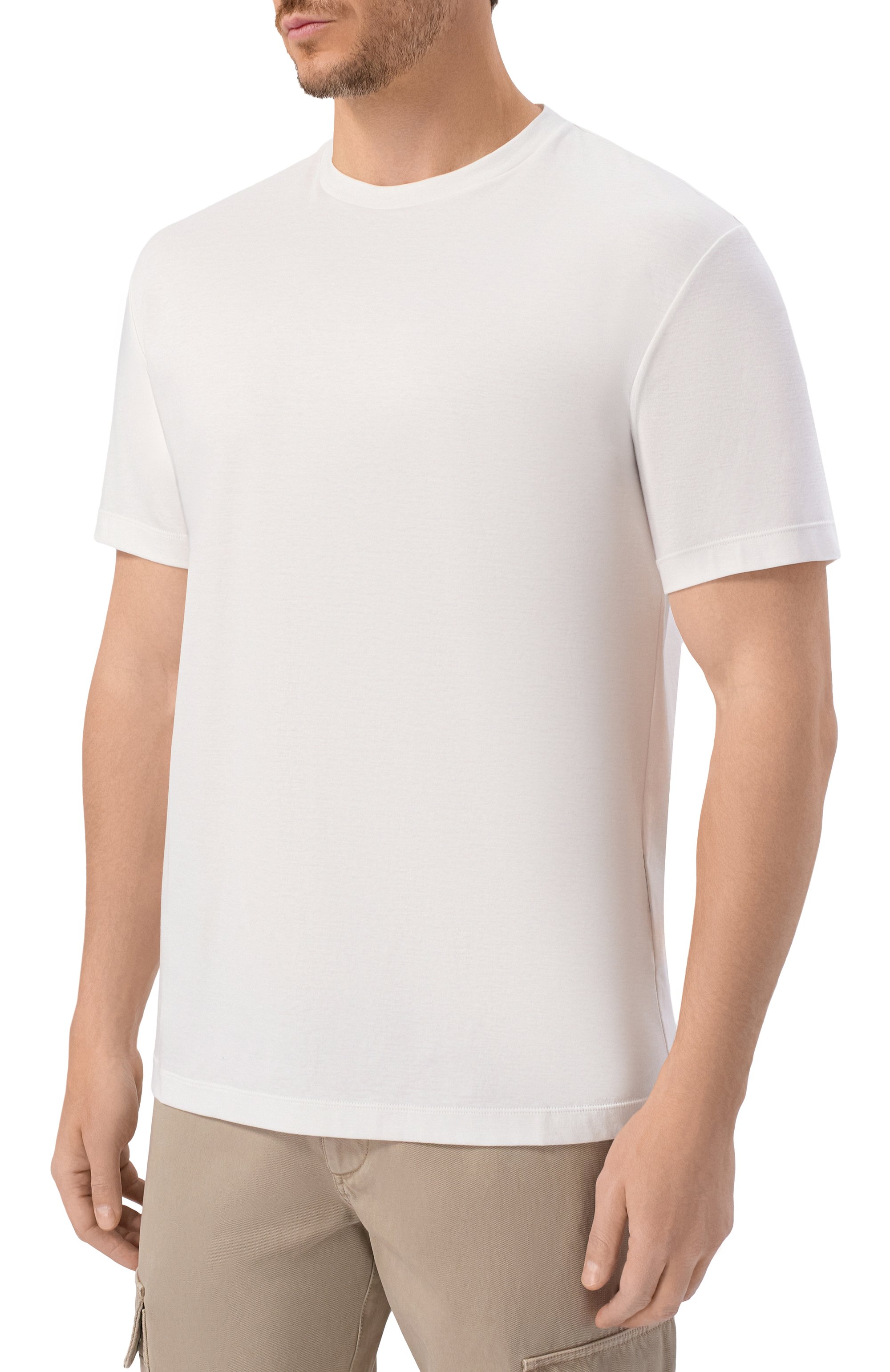 Хлопковая футболка GIORGIO ARMANI белого цвета по цене 53450 руб., арт. 6LSM90/SJTKZ, фото 3 Хлопковая футболка GIORGIO ARMANI, арт. 6LSM90/SJTKZ, фото 3