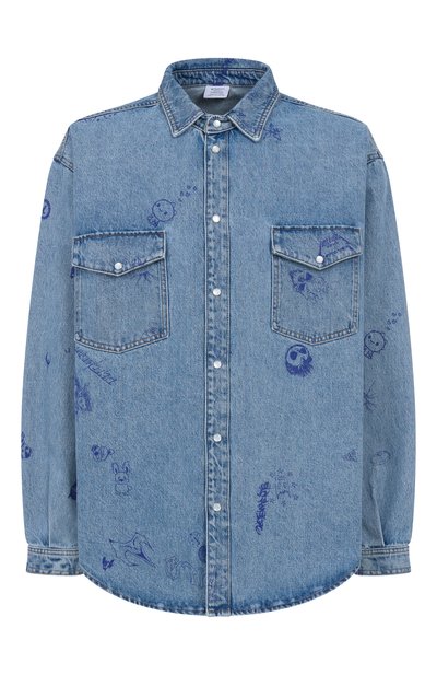 Мужская джинсовая рубашка VETEMENTS, арт. UE54SH160N/2801 DENIM