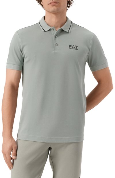 Хлопковое поло EA7, арт. 8NPF16/PJVUZ, фото 3