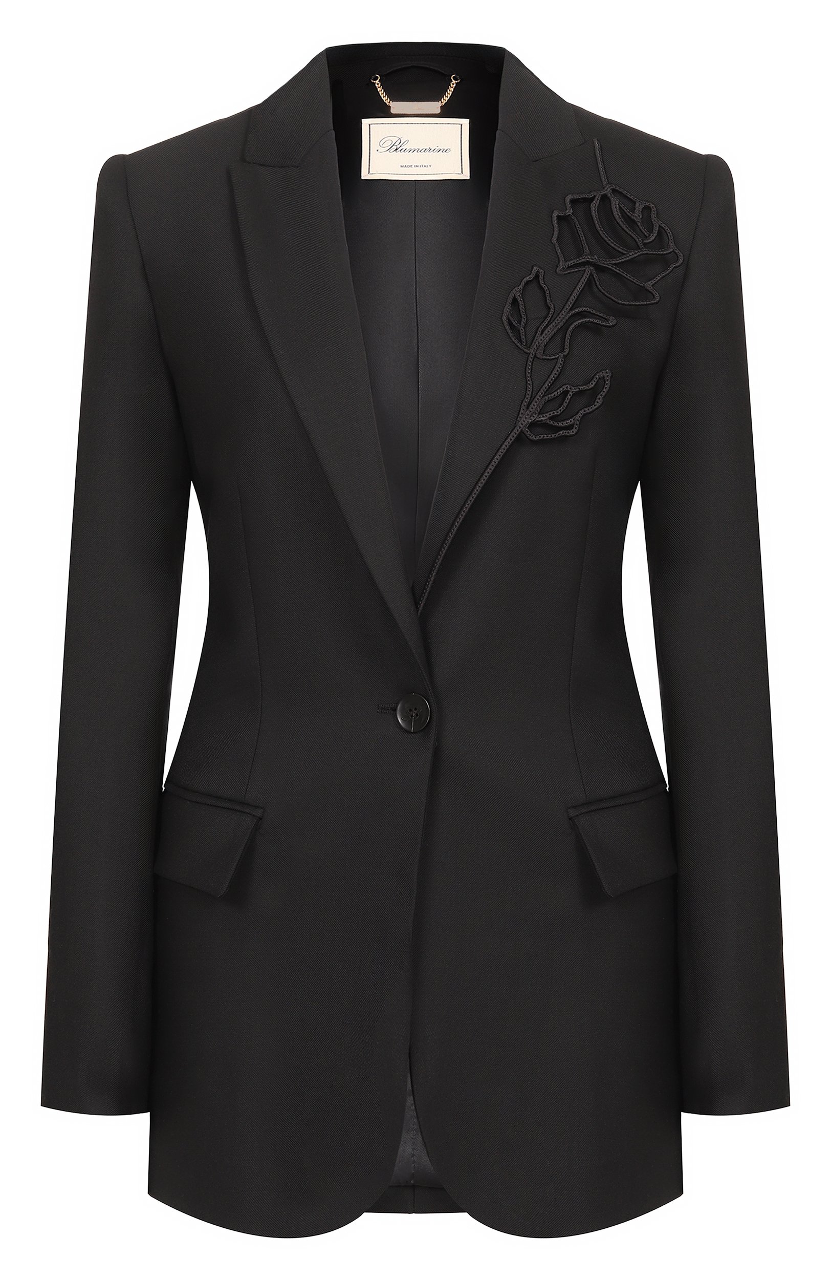 Жакет BLUMARINE черного цвета по цене 95650 руб., арт. RF6218/T903A, фото 1 Жакет BLUMARINE, арт. RF6218/T903A, фото 1