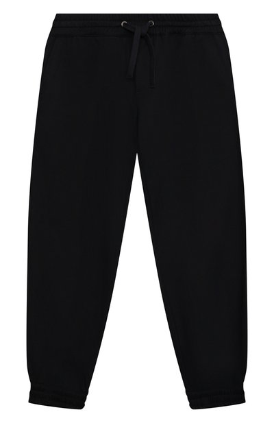 Хлопковые джоггеры DOLCE & GABBANA темно-синего цвета по цене 24600 руб., арт. L43P63/G7YXF/2-6, фото 1 Хлопковые джоггеры DOLCE & GABBANA, арт. L43P63/G7YXF/2-6, фото 1