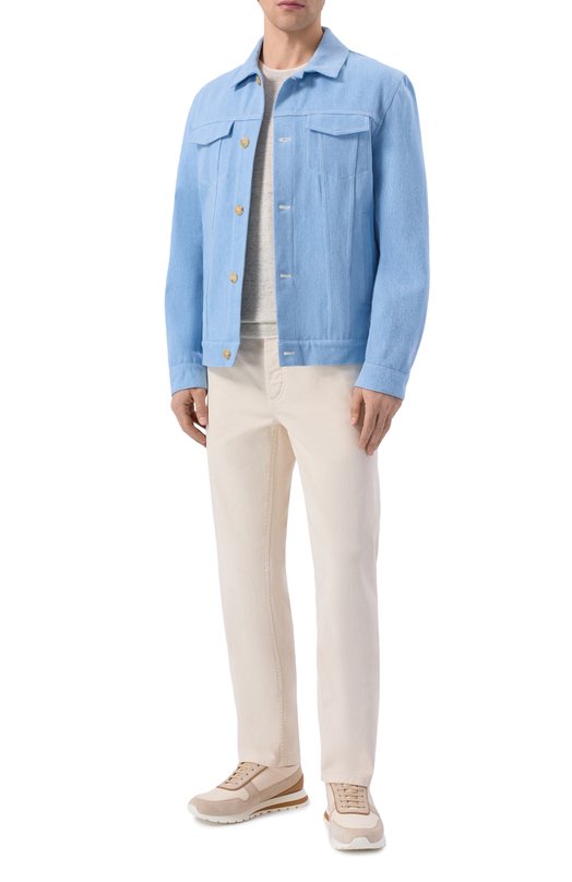 Джинсовая куртка Kiton UW2334V0832H_001 Голубой  UW2334V0832H_001 Фото 2