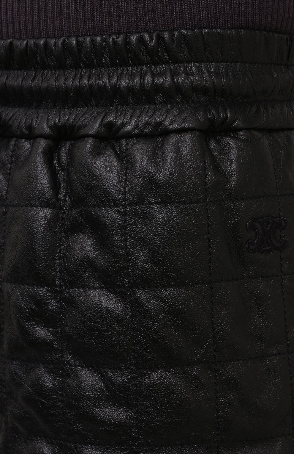 Кожаные шорты CELINE черного цвета по цене 290500 руб., арт. 2G221978E, фото 5 Кожаные шорты CELINE, арт. 2G221978E, фото 5