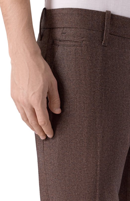 Шерстяные брюки Jacob Cohen JUM_PT001 002 T802A RW Коричневый  JUM_PT001 002 T802A RW Фото 5