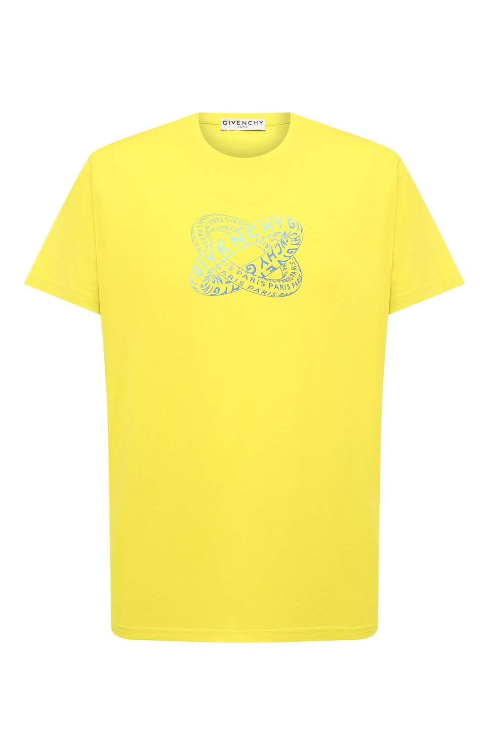 Хлопковая футболка GIVENCHY желтого цвета по цене 45200 руб., арт. BM70Y63002, фото 1 Хлопковая футболка GIVENCHY, арт. BM70Y63002, фото 1