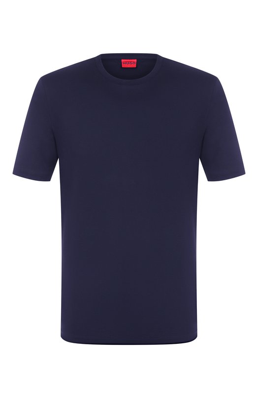 Хлопковая футболка HUGO 50542969 Синий 50542969