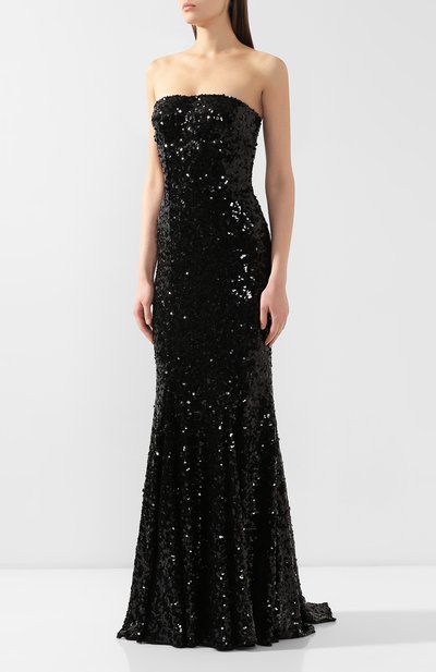 Платье-макси DOLCE & GABBANA черного цвета по цене 693500 руб., арт. F6G5XT/HLMZM, фото 3 Платье-макси DOLCE & GABBANA, арт. F6G5XT/HLMZM, фото 3
