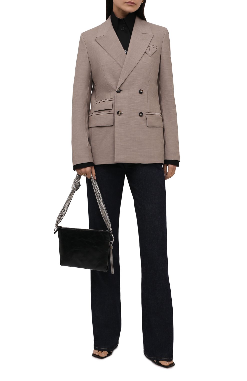 Сумка callie JIMMY CHOO черного цвета по цене 266500 руб., арт. CALLIE SH0ULDER/JFD, фото 3 Сумка callie JIMMY CHOO, арт. CALLIE SH0ULDER/JFD, фото 3