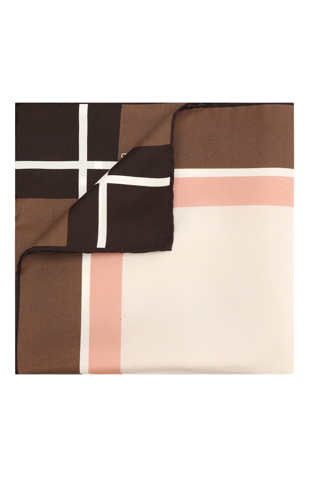 Шелковый платок TOM FORD коричневого цвета по цене 18150 руб., арт. 5TF91/TF312, фото 1 Шелковый платок TOM FORD, арт. 5TF91/TF312, фото 1