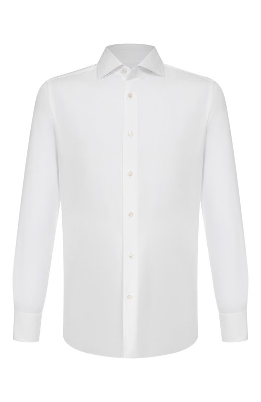 Хлопковая сорочка Zegna 9MS0BA/R904100A9 Белый 9MS0BA/R904100A9