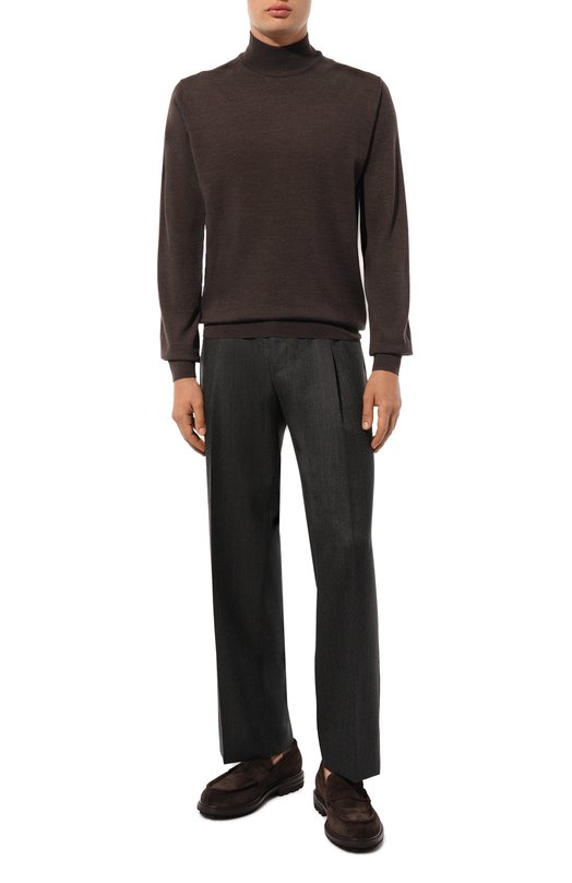 Шерстяная водолазка Corneliani 94M522-9425126 Коричневый  94M522-9425126 Фото 2