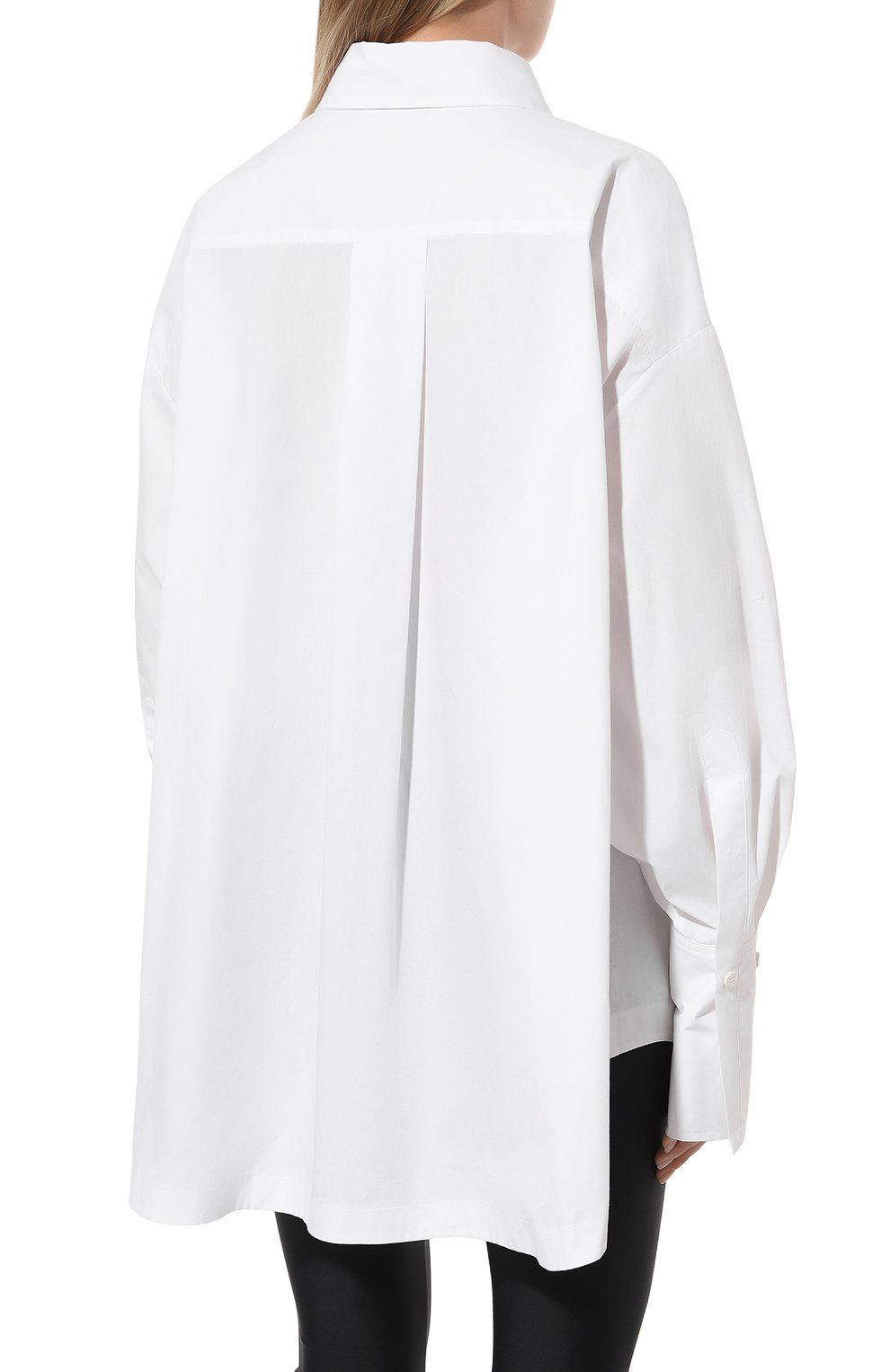 Хлопковая рубашка THE ATTICO белого цвета по цене 58750 руб., арт. 227WCH04, фото 4 Хлопковая рубашка THE ATTICO, арт. 227WCH04, фото 4