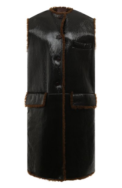 Женская дубленка без рукавов из овчины PRADA, арт. 59410M-32O-F0AT3