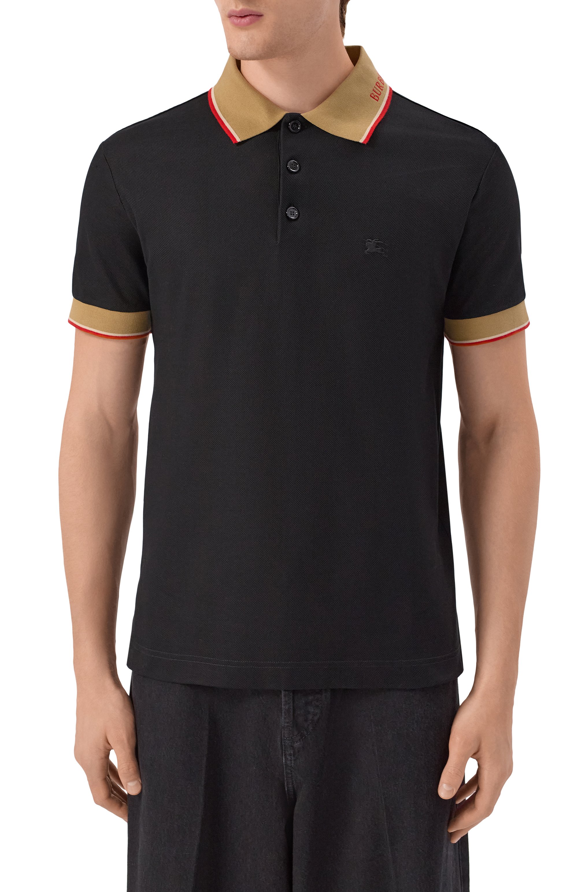 Хлопковое поло BURBERRY, арт. 8110934, фото 3