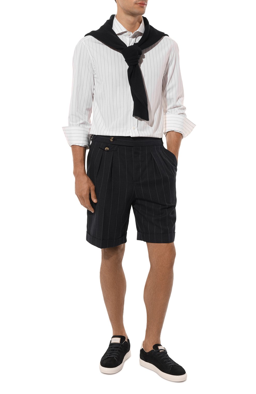 Хлопковая рубашка BRUNELLO CUCINELLI, арт. MY6251718, фото 2