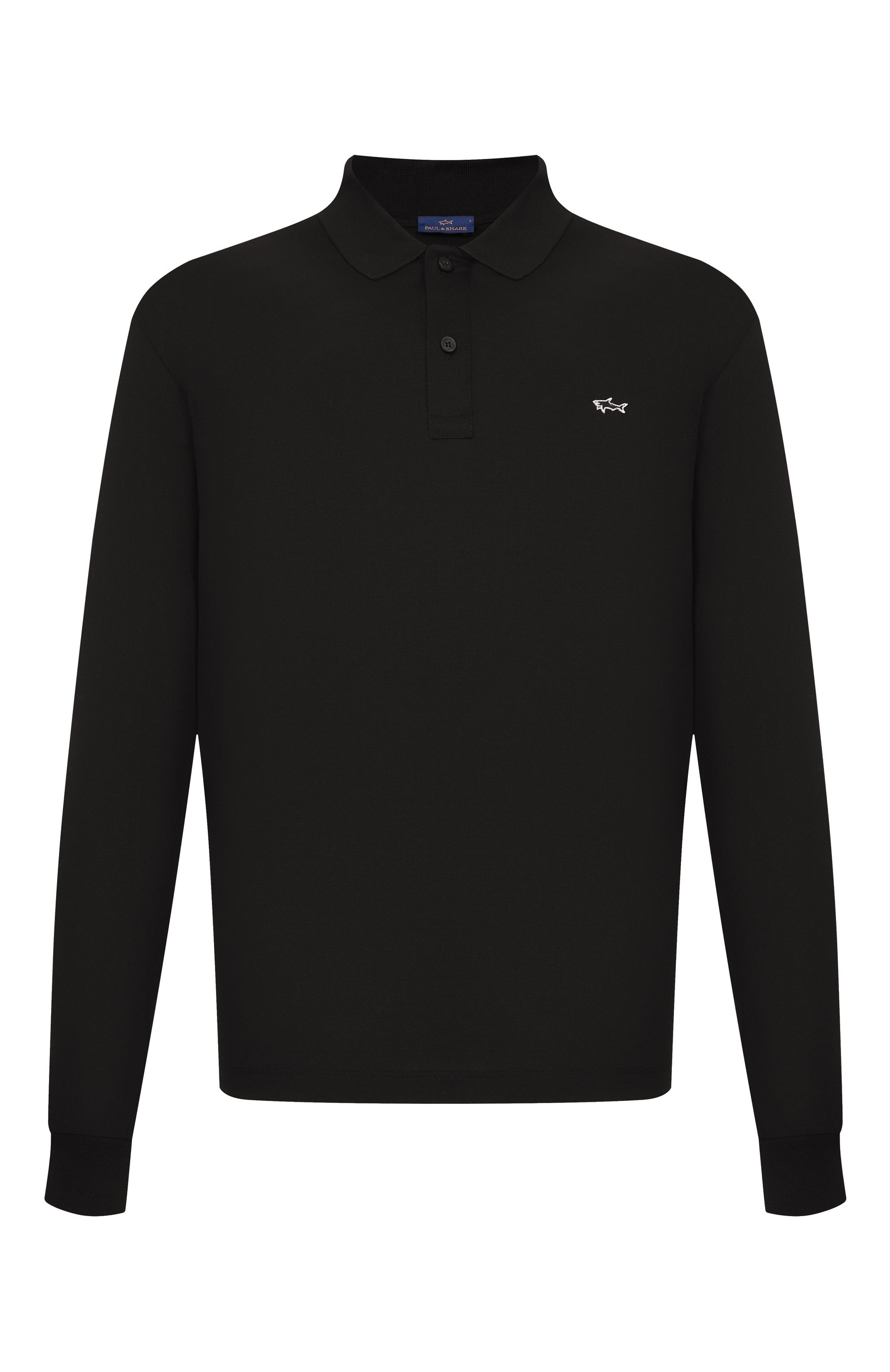 Хлопковое поло PAUL&SHARK черного цвета по цене 21400 руб., арт. 99311003, фото 1 Хлопковое поло PAUL&SHARK, арт. 99311003, фото 1