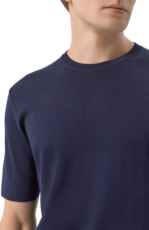 Джемпер из шелка и хлопка MVST M26.2PM.K114/Y201 Синий  M26.2PM.K114/Y201 Фото 5