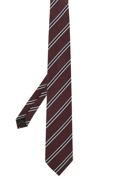 Шелковый галстук BRIONI бордового цвета по цене 23850 руб., арт. 062I00/P0497, фото 2 Шелковый галстук BRIONI, арт. 062I00/P0497, фото 2