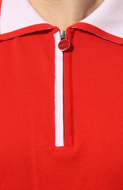 Хлопковое поло KITON красного цвета по цене 129000 руб., арт. UMK0571V1, фото 5 Хлопковое поло KITON, арт. UMK0571V1, фото 5