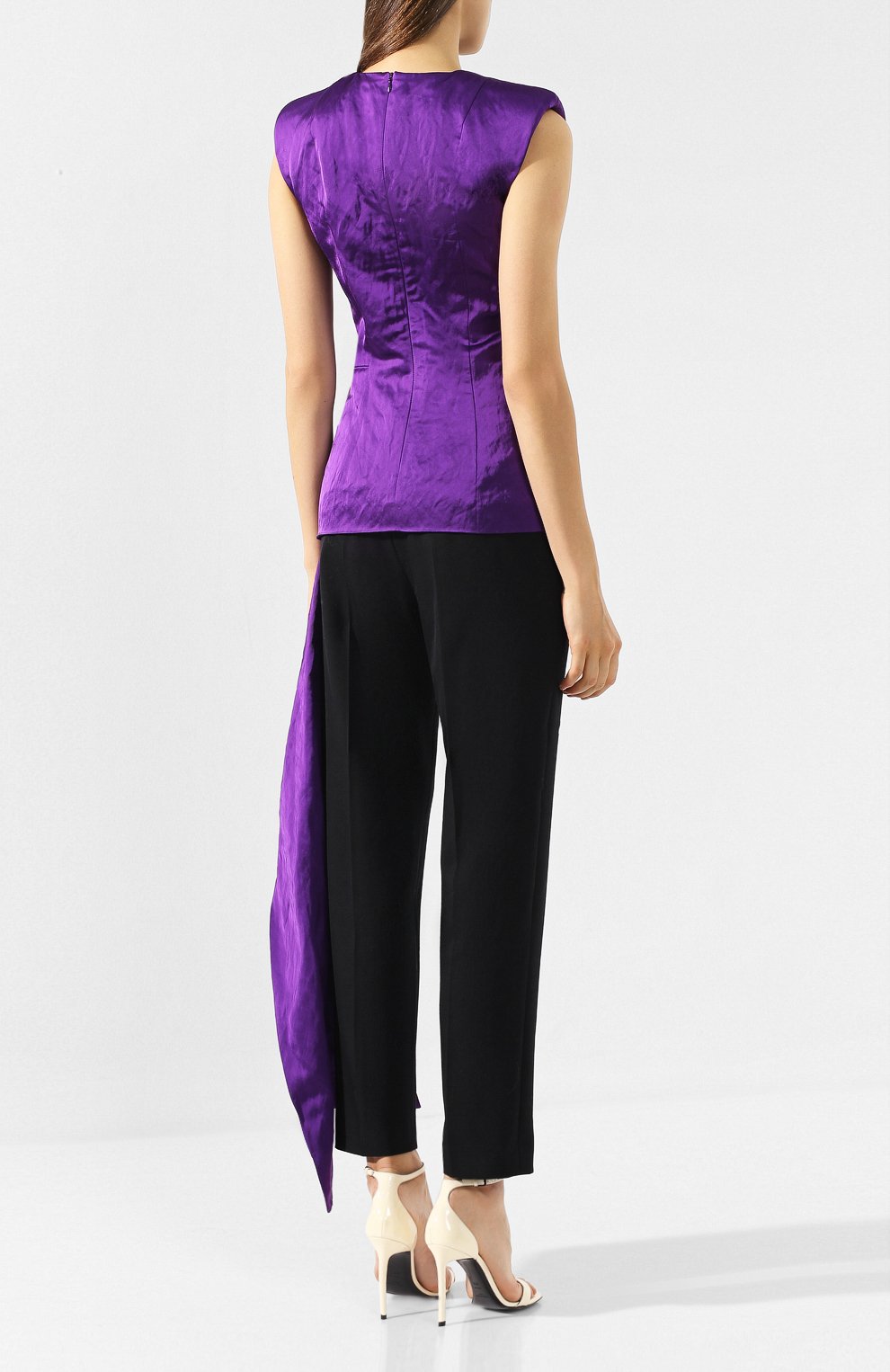 Топ с оборкой DRIES VAN NOTEN фиолетового цвета по цене 67600 руб., арт. 192-10712-8342, фото 4 Топ с оборкой DRIES VAN NOTEN, арт. 192-10712-8342, фото 4