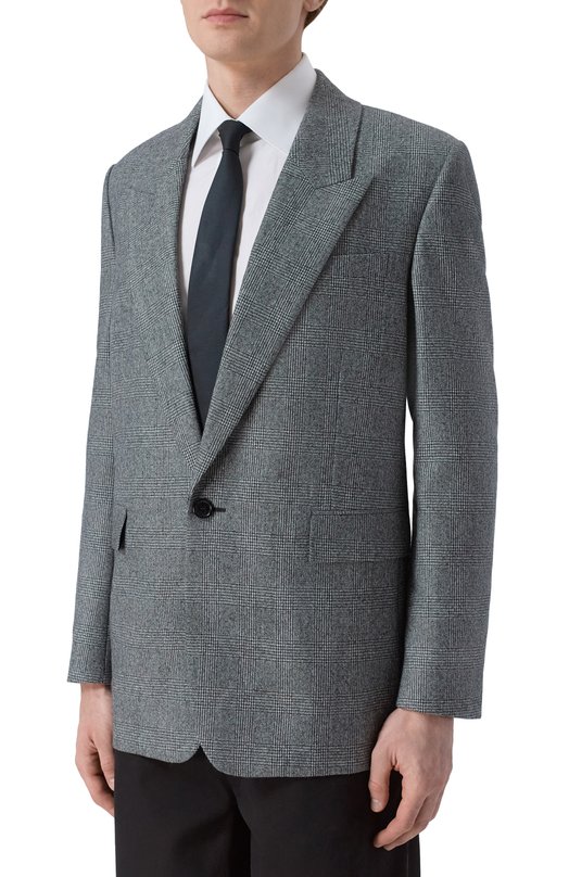 Шерстяной пиджак Saint Laurent 837196/Y5H54 Серый  837196/Y5H54 Фото 3