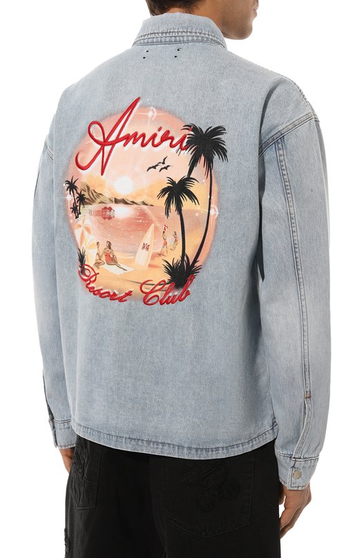 Джинсовая рубашка Amiri AMDNLS1002 Голубой  AMDNLS1002 Фото 4