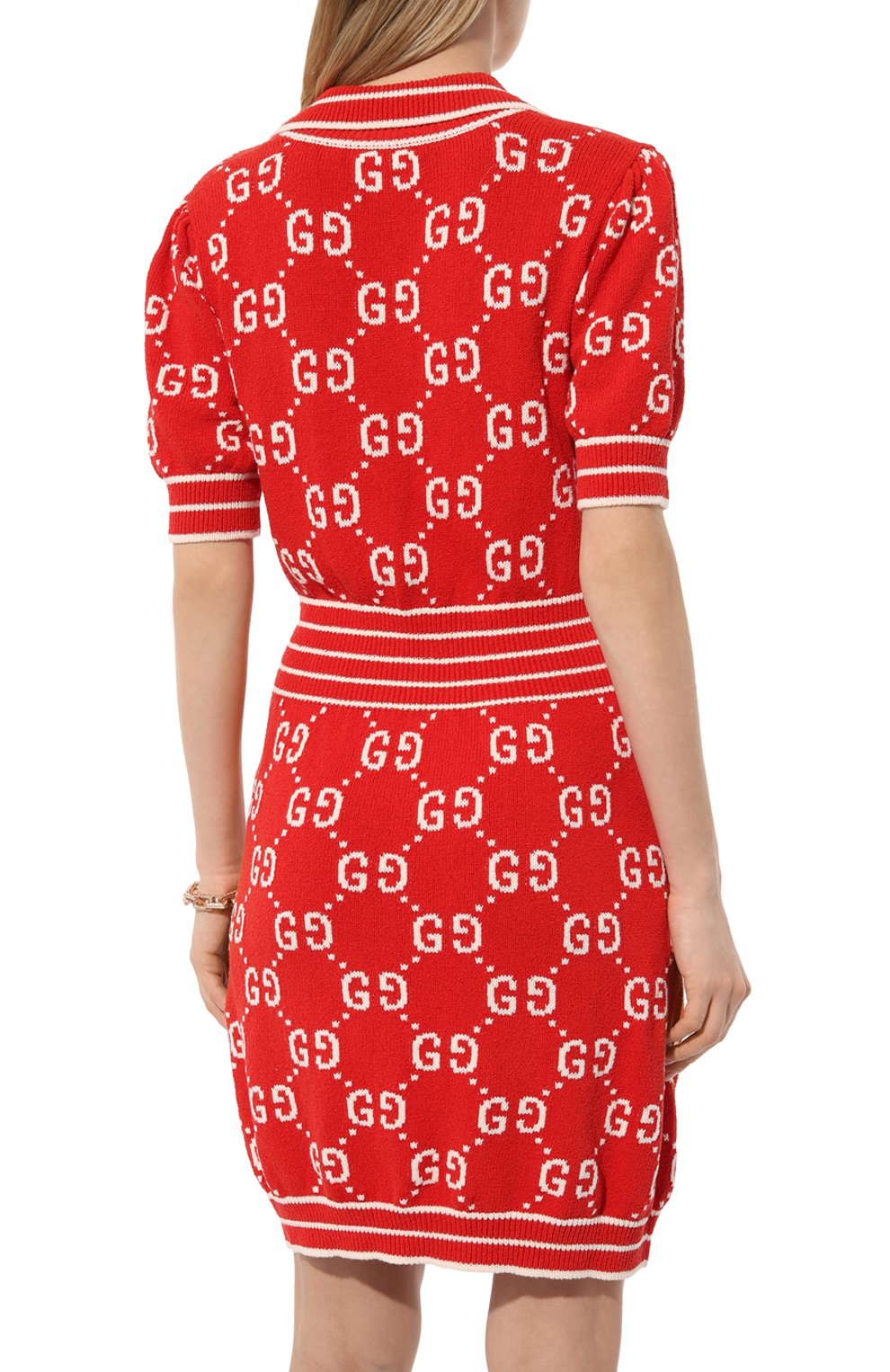 Хлопковое платье GUCCI, арт. 753920/XKCAN, фото 4