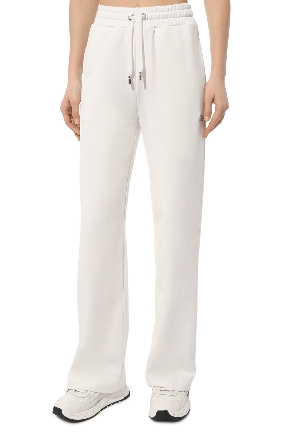 Хлопковые брюки DOLCE & GABBANA белого цвета по цене 93000 руб., арт. FTCYYT/GDCDR, фото 3 Хлопковые брюки DOLCE & GABBANA, арт. FTCYYT/GDCDR, фото 3