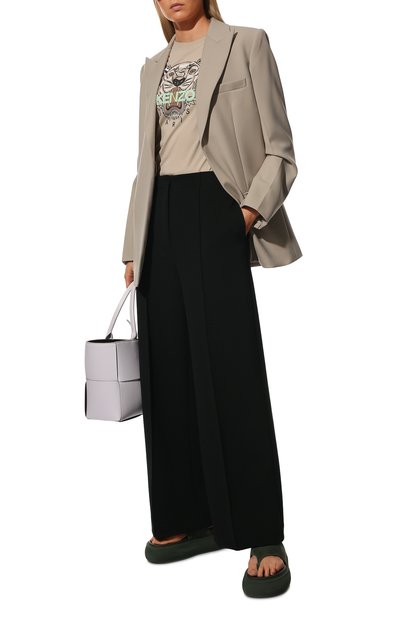 Хлопковая футболка KENZO бежевого цвета по цене 13800 руб., арт. FC52TS8464YM, фото 2 Хлопковая футболка KENZO, арт. FC52TS8464YM, фото 2