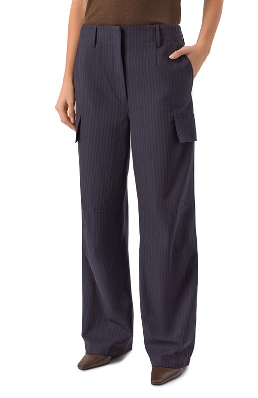 Шерстяные брюки-карго Lorena Antoniazzi P2633PA27A/5229 Синий  P2633PA27A/5229 Фото 3