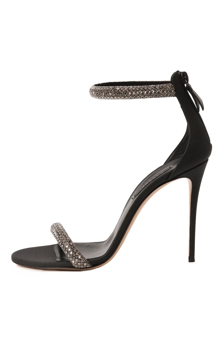 Женские босоножки stratosphere julia wonder 100 CASADEI черного цвета, арт. 1L170W1001/C2814 | Фото 4 (Подошва: Плоская; Материал сплава: Проставлено; Материал внешний: Экокожа; Материал внутренний: Натуральная кожа; Драгоценные камни: Проставлено; Каблук высота: Высок�ий; Каблук тип: Шпилька)