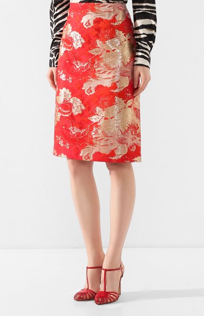 Юбка DRIES VAN NOTEN красного цвета по цене 43850 руб., арт. 201-30802-9356, фото 3 Юбка DRIES VAN NOTEN, арт. 201-30802-9356, фото 3