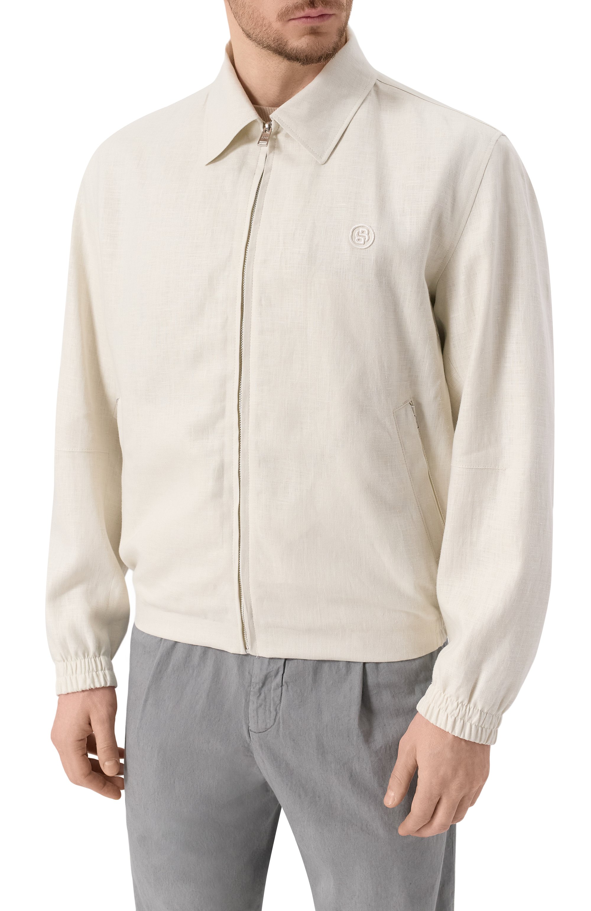 Льняной бомбер BOSS, арт. 50537577, фото 3