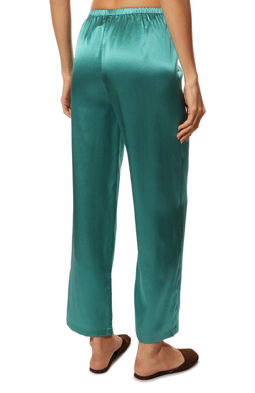 Шелковая пижама LUNA DI SETA бирюзового цвета по цене 60010 руб., арт. VLST08007, фото 6 Шелковая пижама LUNA DI SETA, арт. VLST08007, фото 6