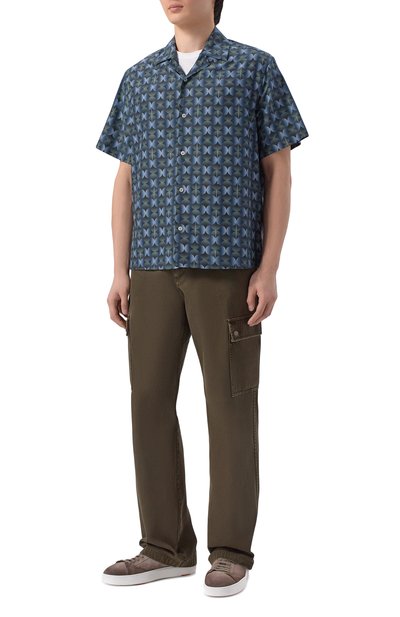 Мужская рубашка из хлопка и шелка ZILLI, арт. ZSSH8BM0107I2128F