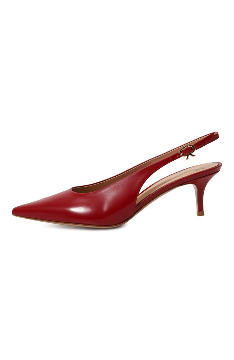 Женские кожаные туфли ribbon GIANVITO ROSSI красного цвета, арт. G95538.55RIC.T0KR0UG | Фото 4 (Каблук высота: Средний; Подошва: Плоская; Материал внутренний: Натуральная кожа; Каблук тип: Шпилька, Kitten heel; Материал внешний: Натуральная кожа; Женское Кросс-КТ: Слингбэки)