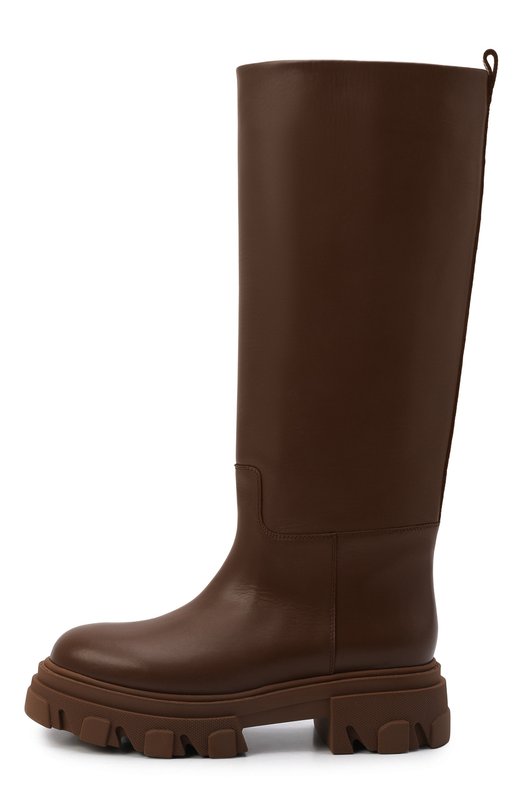 Кожаные сапоги Gia Couture Коричневый, фото 4