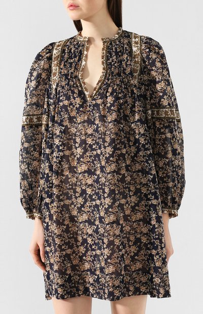Хлопковое платье ISABEL MARANT ETOILE темно-синего цвета по цене 45150 руб., арт. R01591-20P028E/VIRGINIE, фото 3 Хлопковое платье ISABEL MARANT ETOILE, арт. R01591-20P028E/VIRGINIE, фото 3