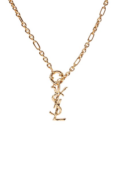 Колье SAINT LAURENT золотого цвета по цене 99500 руб., арт. A002SH/Y1500, фото 4 Колье SAINT LAURENT, арт. A002SH/Y1500, фото 4