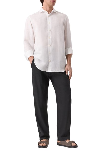 Брюки изо льна и вискозы HINNOMINATE, арт. HMABM01349, фото 2