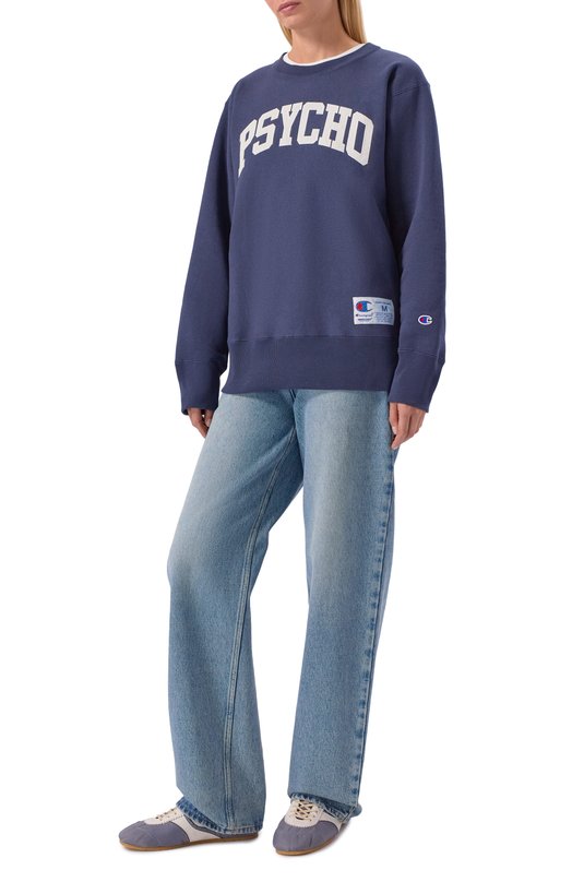 Хлопковый свитшот UNDERCOVER x Champion Undercover UC2E9801 Синий  UC2E9801 Фото 2