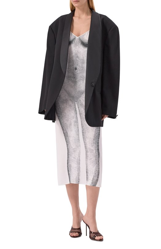 Платье из вискозы Moschino A0456/0554 Чёрно-белый  A0456/0554 Фото 2