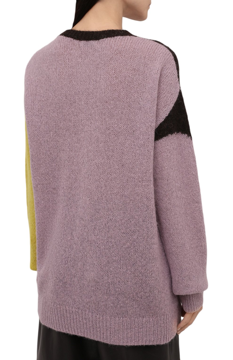 Шерстяной свитер DRIES VAN NOTEN сиреневого цвета по цене 49950 руб., арт. 212-011296-3720, фото 4 Шерстяной свитер DRIES VAN NOTEN, арт. 212-011296-3720, фото 4