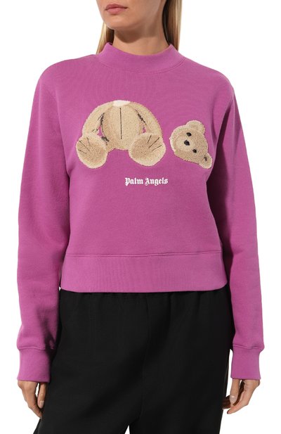 Хлопковый свитшот PALM ANGELS, арт. PWBA016C99FLE0023760, фото 3
