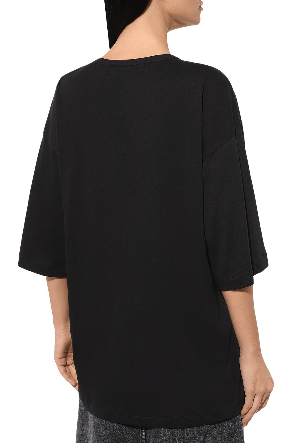 Хлопковая футболка ANN DEMEULEMEESTER, арт. 2402-W-JTS06-37-FA206-099, фото 4