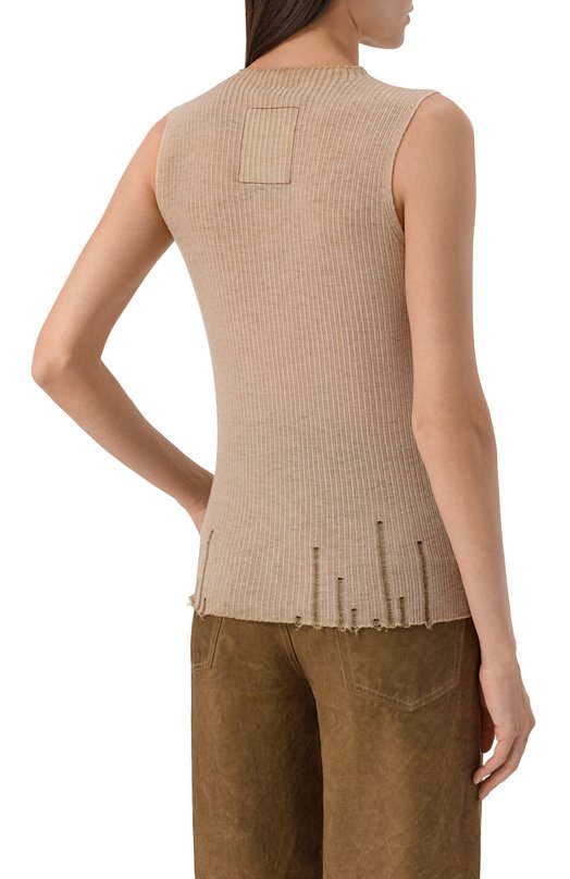 Шерстяной топ Uma Wang UK7112 Бежевый  UK7112 Фото 4