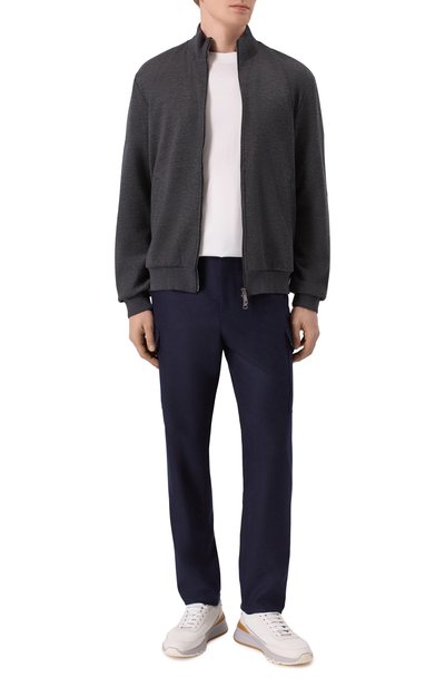 Толстовка из шелка и кашемира ANDREA CAMPAGNA, арт. JACKET/15038, фото 2