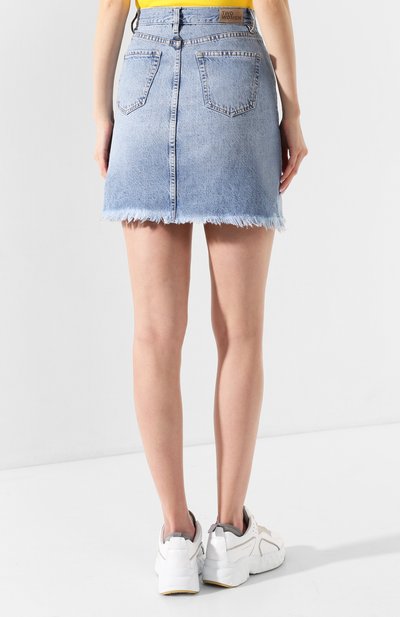 Джинсовая юбка TWO WOMEN IN THE WORLD синего цвета по цене 18650 руб., арт. NICHE/YNG3P, фото 4 Джинсовая юбка TWO WOMEN IN THE WORLD, арт. NICHE/YNG3P, фото 4